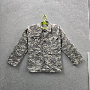 Propper Women Button Up Shirt 16 Gray Cotton Nylon Shirt Camouflage Ripstop